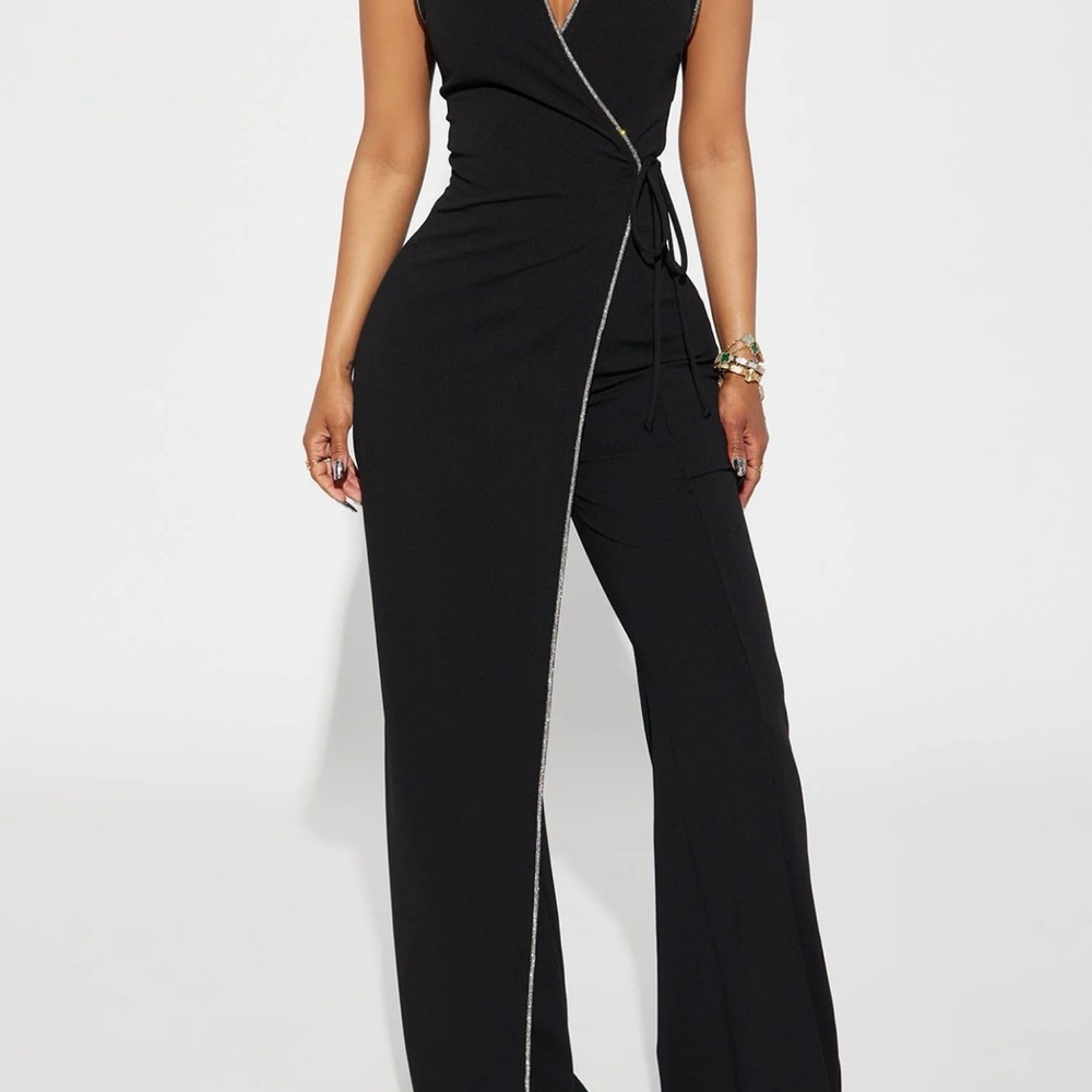 Elegant Black Wrap Jumpsuit
